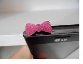 Plug para celular - Laço rosa escuro